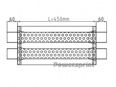Silencieux Inox Universel Ovale Longueur 470mm