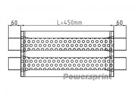 Silencieux Inox Universel Ovale Longueur 470mm