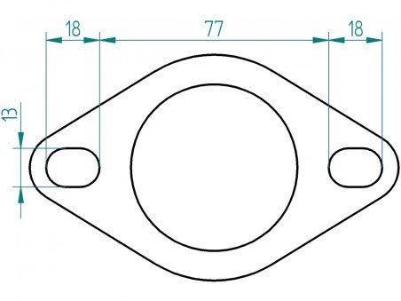Bride d’Échappement Inox 2 Vis Diamètre 55mm