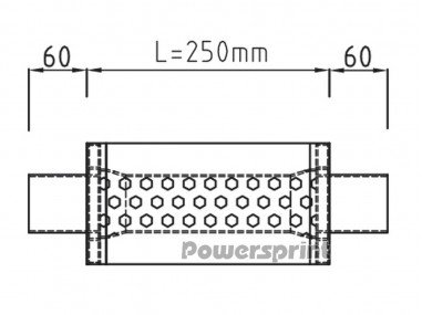 Silencieux Inox Universel Rond "Short Box" 60mm