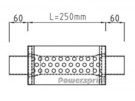 Silencieux Inox Universel Rond "Short Box" 63.5mm ref 906327