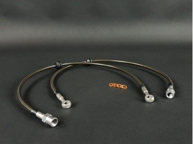 Flexibles de Frein Avants Type Aviation Gainés Noir Megane 2 RS (x2)