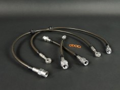 Flexibles de Frein Type Aviation Gainés Noir Megane 3 RS (x4)