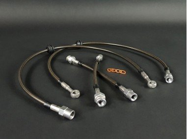 Flexibles de Frein Type Aviation Gainés Noir Megane 3 RS (x4)