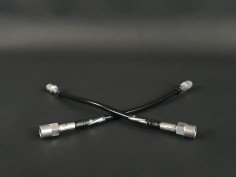 Flexibles de Frein Arrières Type Aviation Gainés Noir Clio 2 RS (x2)