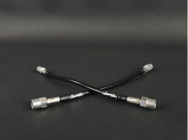 Flexibles de Frein Arrières Type Aviation Gainés Noir Clio 2 RS (x2)