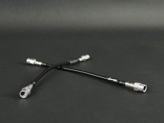 Flexibles de Frein Arrières Type Aviation Gainés Noir 11 Turbo (x2)