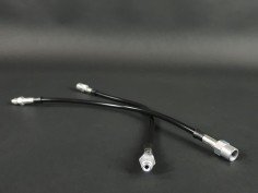 Flexibles de Frein Avants Type Aviation Gainés Noir 11 Turbo (x2)