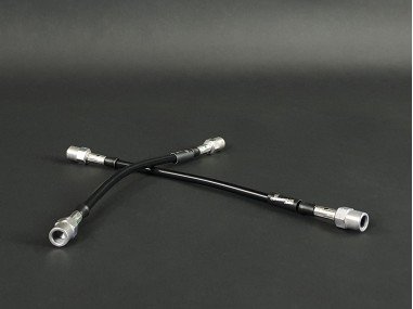 Flexibles de Frein Arrières Type Aviation Gainés noir 5 Gt Turbo / Clio 16s / Williams / R19 16s (x2)