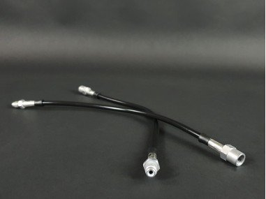 Flexibles de Frein Avants Type Aviation Gainés Noir 5 Gt Turbo (x2)