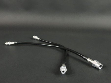 Flexibles de Frein Avants Type Aviation Gainés Noir 5 Gt Turbo (x2)