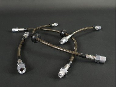 Flexibles de Frein Type Aviation Gainés Noir Clio 4 RS (x4)