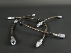 Flexibles de Frein Type Aviation Gainés Noir Twingo RS (x4)