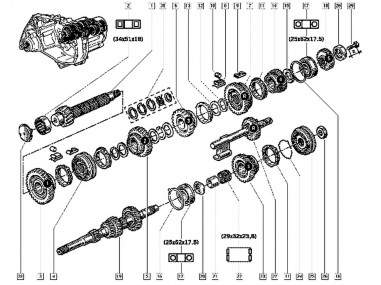 Roulement de Carter 62mm Boîte de Vitesses JB3 - 77 03 090 553