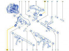 Bague d’Étanchéité Sélecteur et Axe de Commande Interne pour Boîte de Vitesses TL4 - 82 00 191 753 2