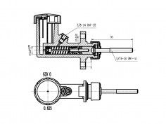 Maître Cylindre Alu avec Réservoir pour FAM Hydraulique 2
