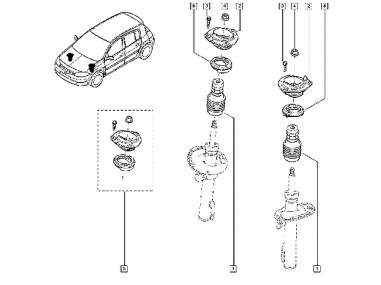 Butée Élastique Amortisseur Avant Megane 2 RS - 82 00 630 328 - 8200630328