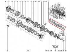 Rondelles de Précontrainte d'Arbre Secondaire pour Boîte de Vitesses JC5 (kit) - 77 01 474 784 - 7701474784