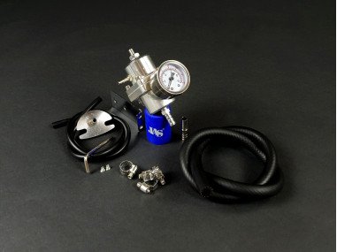 Régulateur de Pression d'Essence Réglable Silver avec Manomètre pour Motorisations Injection