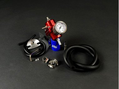 Régulateur de Pression d'Essence Réglable Rouge avec Manomètre pour Motorisations Injection