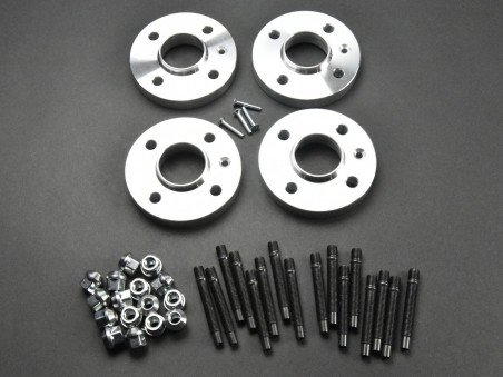 Élargisseurs de Voies Double Centrage 12mm Spécifiques Renault 4 Trous et Boulonnerie Pro (la paire)