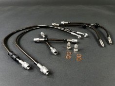 Flexibles de Frein Type Aviation Gainés Noir Megane 4 RS Boîte Automatique - SRN0635-6