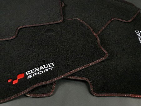 Tapis de Sol Renault Sport Broderies Rouges Spécifiques Megane 3 RS - 82 01 491 493 - 8201491493
