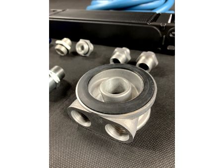 Radiateur d'huile 10 rangées haute qualité sans thermostat (kit complet)