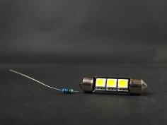 Ampoule Navette 37mm 3 Leds Blanches