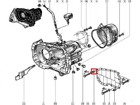 Bague de Centrage Carter de Boîte de Vitesse 5 Gt Turbo / R11 Turbo