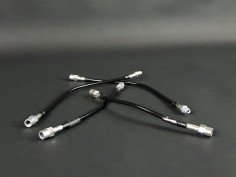 Flexibles de Frein Type Aviation Gainés Noir R19 16s (x4)