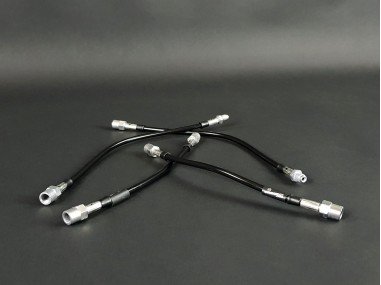 Flexibles de Frein Type Aviation Gainés Noir R19 16s (x4)