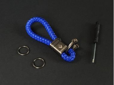 Porte-Clefs Renault Cuir Bleu