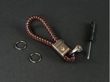 Porte-Clefs Renault Cuir Chocolat