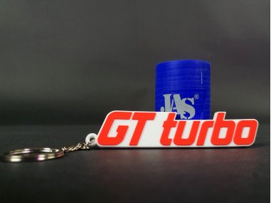 Porte-Clefs Souple Monogramme 5 Gt Turbo Fond Blanc