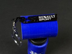 Porte-Clefs Renault Sport Métal Noir Lettrage Blanc