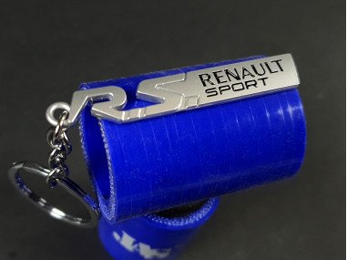 Porte-Clefs Renault Sport Métal Gris Lettrage Noir