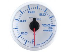 Manomètre de Pression d'Huile Fond Blanc WBL