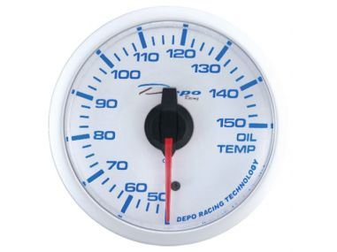 Manomètre de Température d'Huile Fond Blanc WBL