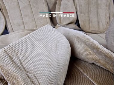 Housses de Sièges R5 Alpine Turbo Beige Côtelé sans Passepoil (set complet)