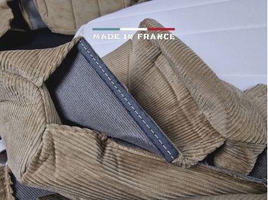 Housses de Sièges R5 Alpine Turbo Beige Côtelé sans Passepoil (set complet)