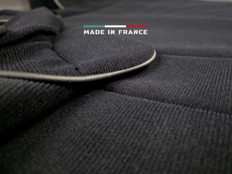 Housses de Sièges R5 Alpine Turbo Noir Côtelé avec Passepoil (set complet)