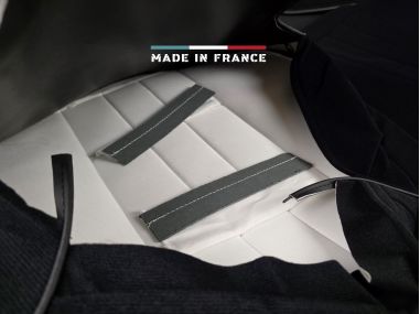 Housses de Sièges R5 Alpine Turbo Noir Côtelé avec Passepoil (set complet)