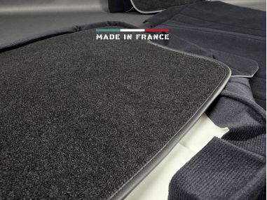 Housses de Sièges R5 Alpine Turbo Noir Côtelé avec Passepoil (set complet)