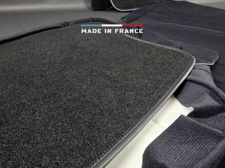 Housses de Sièges R5 Alpine Turbo Noir Côtelé avec Passepoil (set complet)