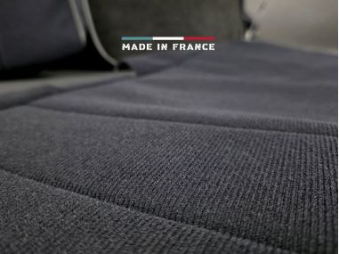 Housses de Sièges R5 Alpine Turbo Noir Côtelé avec Passepoil (set complet)