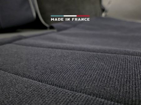 Housses de Sièges R5 Alpine Turbo Noir Côtelé avec Passepoil (set complet)