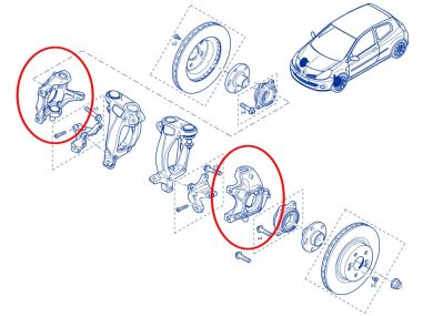Porte-Moyeu Clio 3 RS